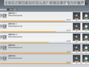 《深空之眼四星刻印怎么选？根据实事信息为你推荐》