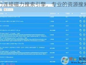 磁力连接磁力搜索引擎，专业的资源搜索神器