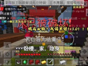 虚荣国服王叫兽解说元旦特辑：三杀鹰眼，展现极致操作