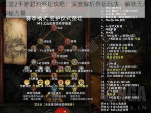 天堂2手游混沌祭坛攻略：深度解析祭坛玩法，解锁无尽神秘力量