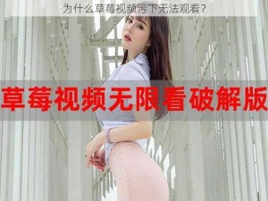 为什么草莓视频污下无法观看？