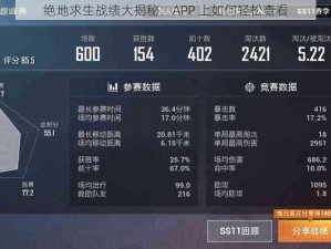 绝地求生战绩大揭秘：APP 上如何轻松查看