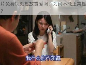 成年大片免费视频播放赏爱网：为何不能正常播放？如何解决？