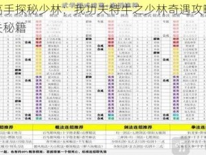 绝世高手探秘少林：我功夫特牛之少林奇遇攻略解析与通关秘籍