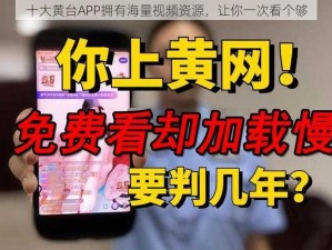 十大黄台APP拥有海量视频资源，让你一次看个够