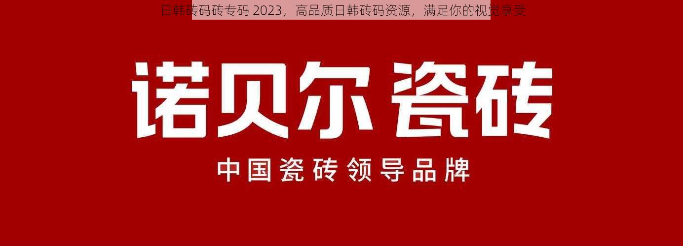 日韩砖码砖专码 2023，高品质日韩砖码资源，满足你的视觉享受