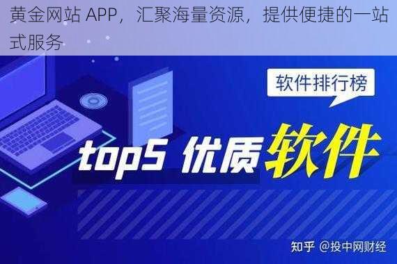 黄金网站 APP，汇聚海量资源，提供便捷的一站式服务