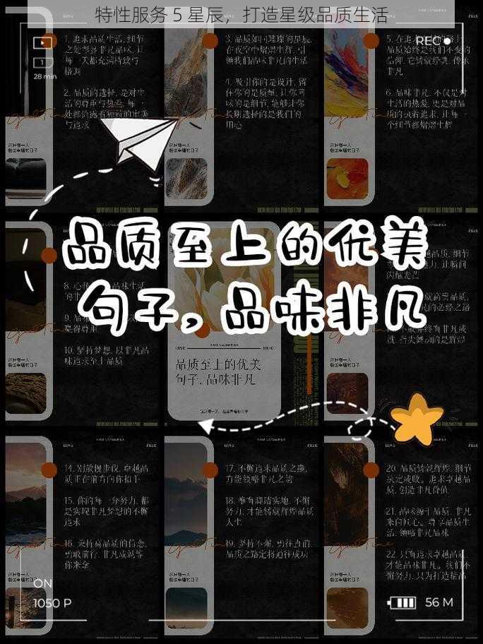 特性服务 5 星辰，打造星级品质生活