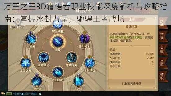 万王之王3D霜语者职业技能深度解析与攻略指南：掌握冰封力量，驰骋王者战场