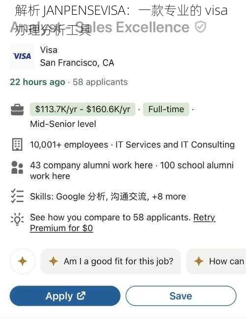 解析 JANPENSEVISA：一款专业的 visa 办理分析工具