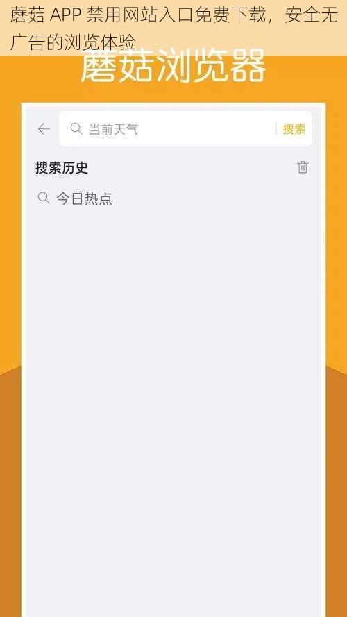 蘑菇 APP 禁用网站入口免费下载，安全无广告的浏览体验