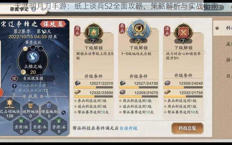 天涯明月刀手游：纸上谈兵S2全面攻略，策略解析与实战指南