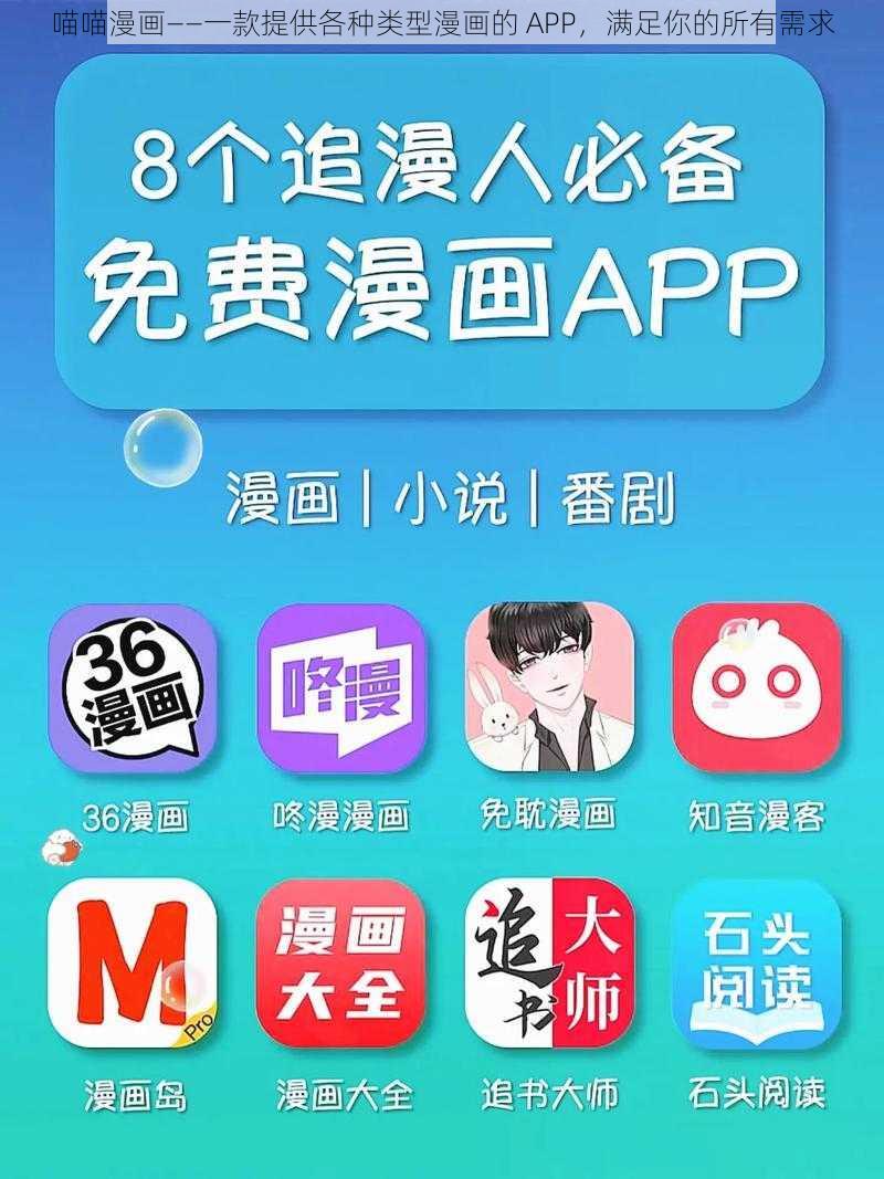 喵喵漫画——一款提供各种类型漫画的 APP，满足你的所有需求