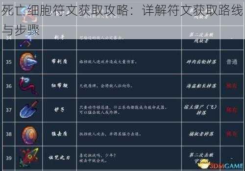 死亡细胞符文获取攻略：详解符文获取路线与步骤