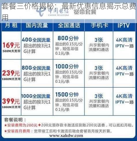 套餐三价格揭秘：最新优惠信息揭示总费用