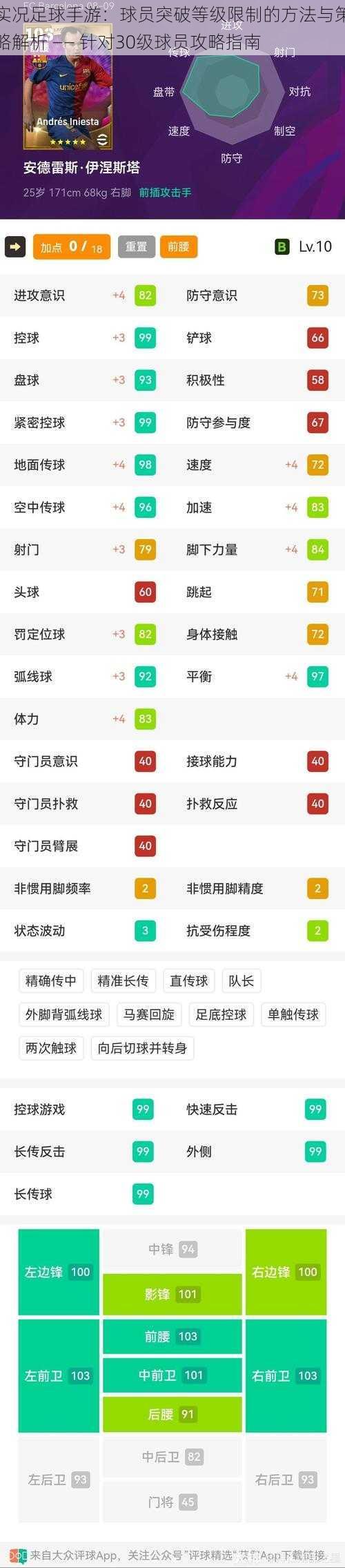 实况足球手游：球员突破等级限制的方法与策略解析 —— 针对30级球员攻略指南