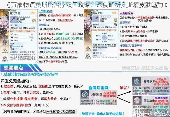 《万象物语奥斯塔治疗双回攻略：深度解析奥斯塔皮肤魅力》