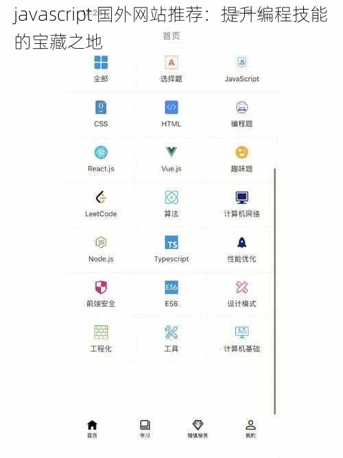 javascript 国外网站推荐：提升编程技能的宝藏之地