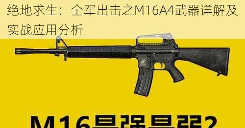 绝地求生：全军出击之M16A4武器详解及实战应用分析