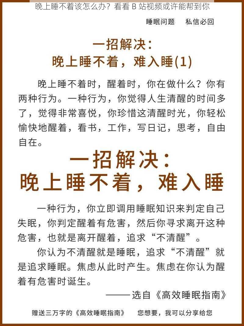 晚上睡不着该怎么办？看看 B 站视频或许能帮到你