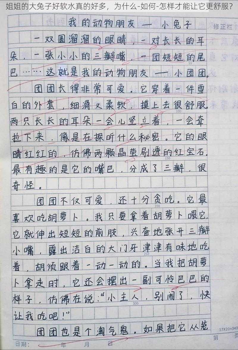 姐姐的大兔子好软水真的好多，为什么-如何-怎样才能让它更舒服？