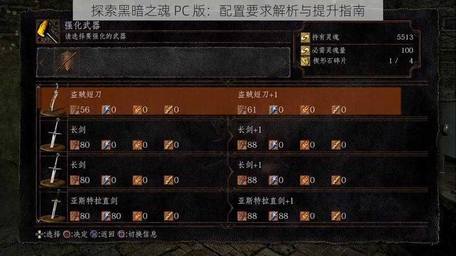 探索黑暗之魂 PC 版：配置要求解析与提升指南