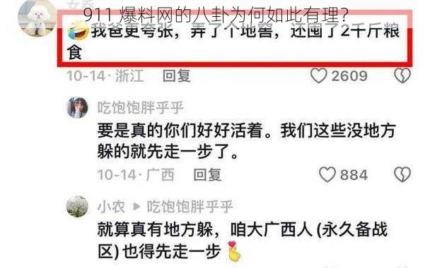 911 爆料网的八卦为何如此有理？