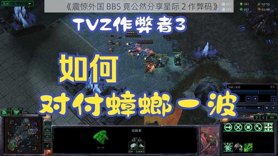 《震惊外国 BBS 竟公然分享星际 2 作弊码》