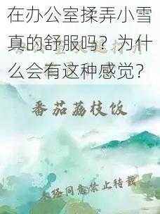 在办公室揉弄小雪真的舒服吗？为什么会有这种感觉？