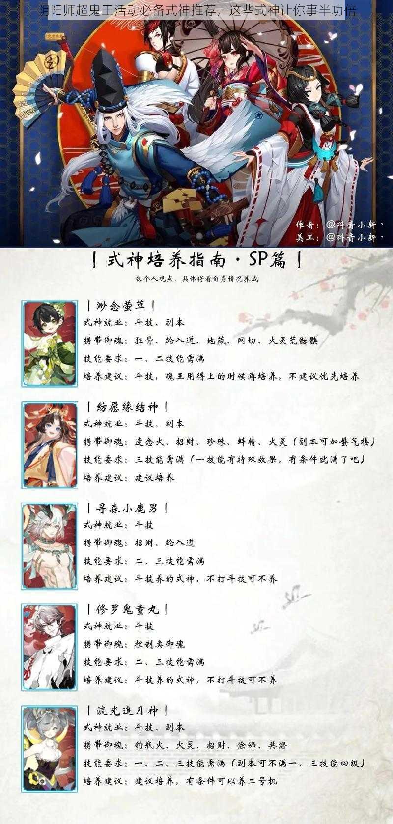 阴阳师超鬼王活动必备式神推荐，这些式神让你事半功倍