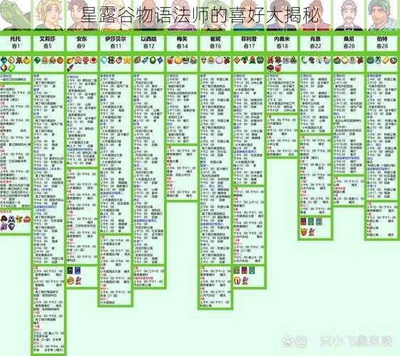 星露谷物语法师的喜好大揭秘