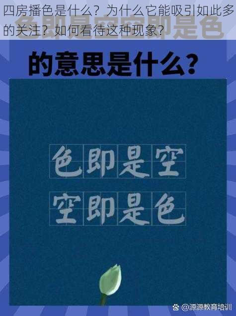 四房播色是什么？为什么它能吸引如此多的关注？如何看待这种现象？