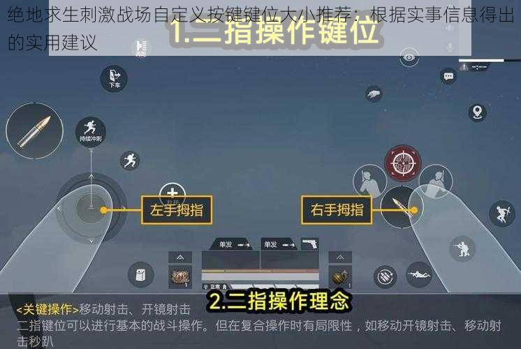 绝地求生刺激战场自定义按键键位大小推荐：根据实事信息得出的实用建议